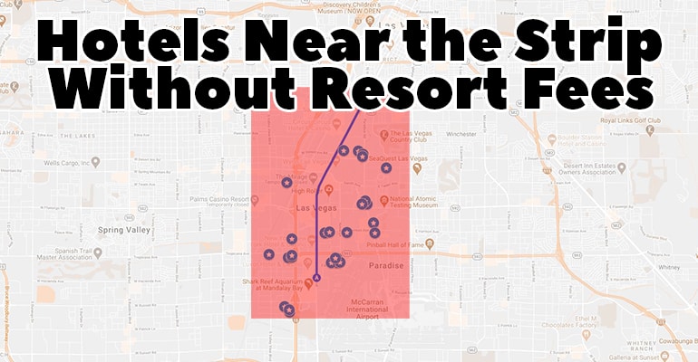 Map of Marriot Grand Chateau, Vegas hotels without resort fee
