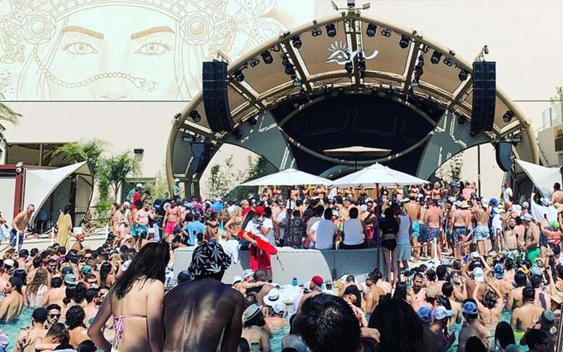 Pool party at Ayu Dayclub at Resorts World in Las Vegas.