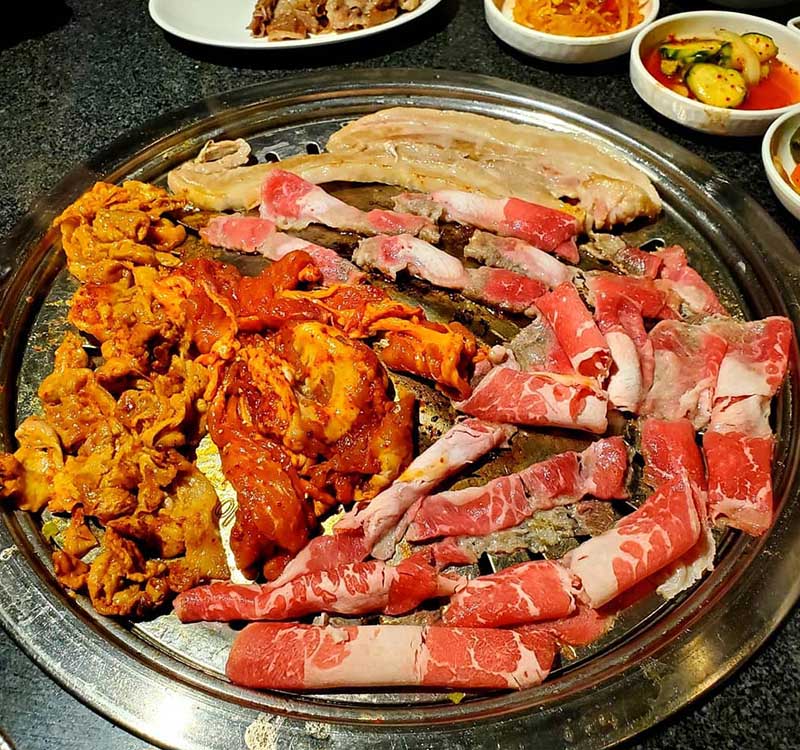 AYCE Korean BBQ at one of the Korean food restaurants on the Strip in Vegas.