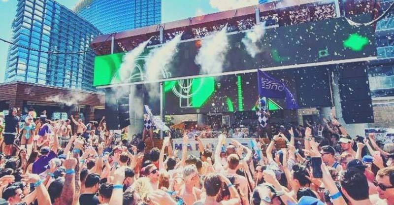 Rooftop pool party at Marquee Dayclub in Las Vegas.