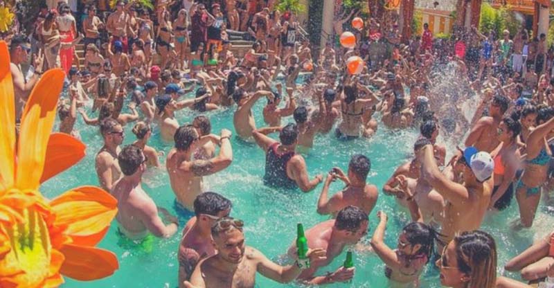 Pool party at Tao Beach Club in Las Vegas.