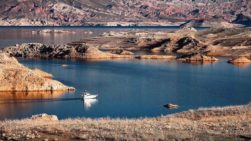 Fishing boat on Lake Mead.