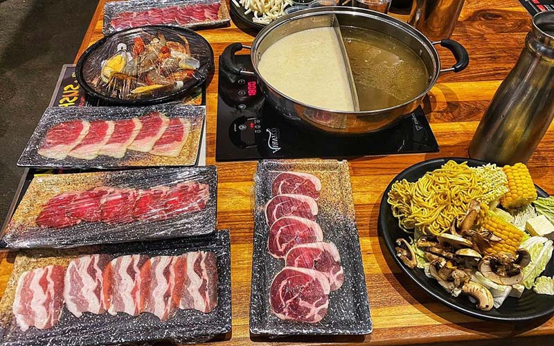 Table at Nabe Hot Pot.