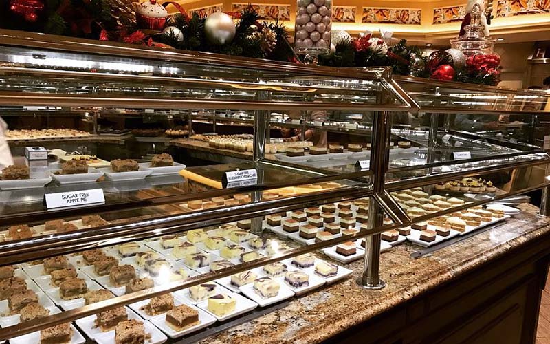 Looking at the desserts while at one of the Vegas buffets on the Las Vegas Strip. 