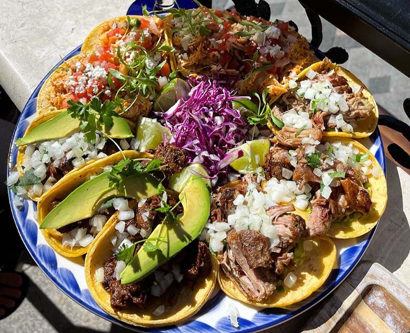 A taco platter at El Dorado Cantina in Vegas. 